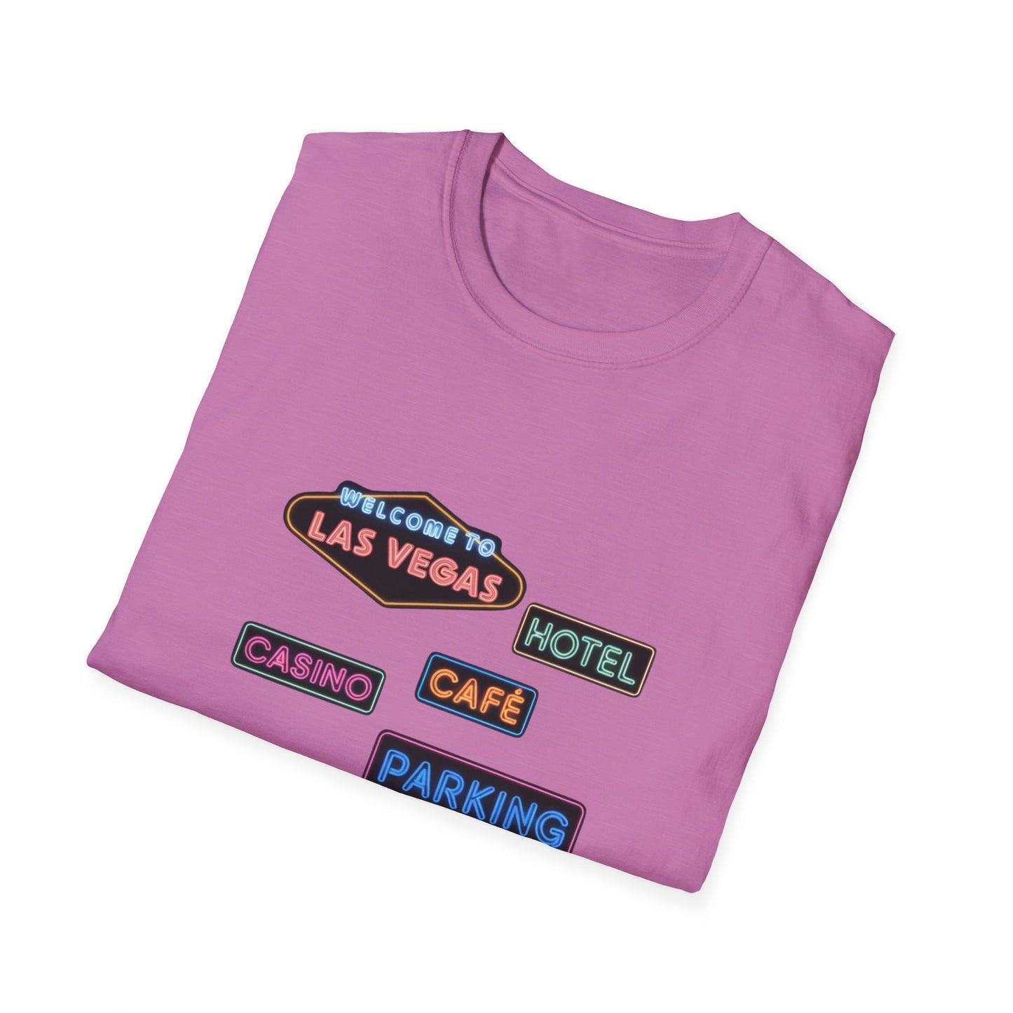 Hotel, Cafe, Casino, Parking - Unisex Softstyle T-Shirt