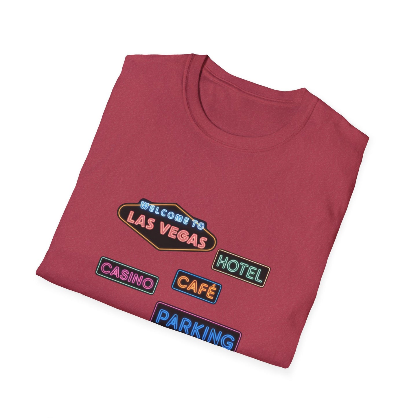 Hotel, Cafe, Casino, Parking - Unisex Softstyle T-Shirt