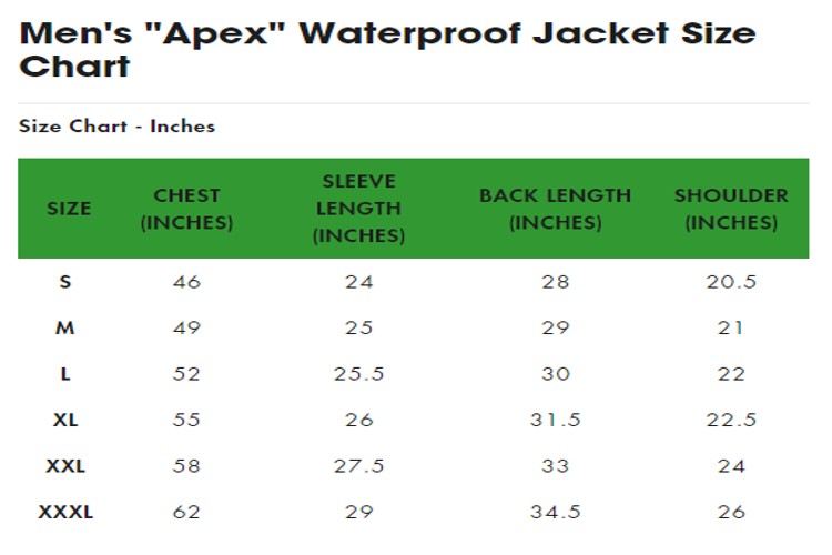 Men's "Apex" Waterproof Jacket